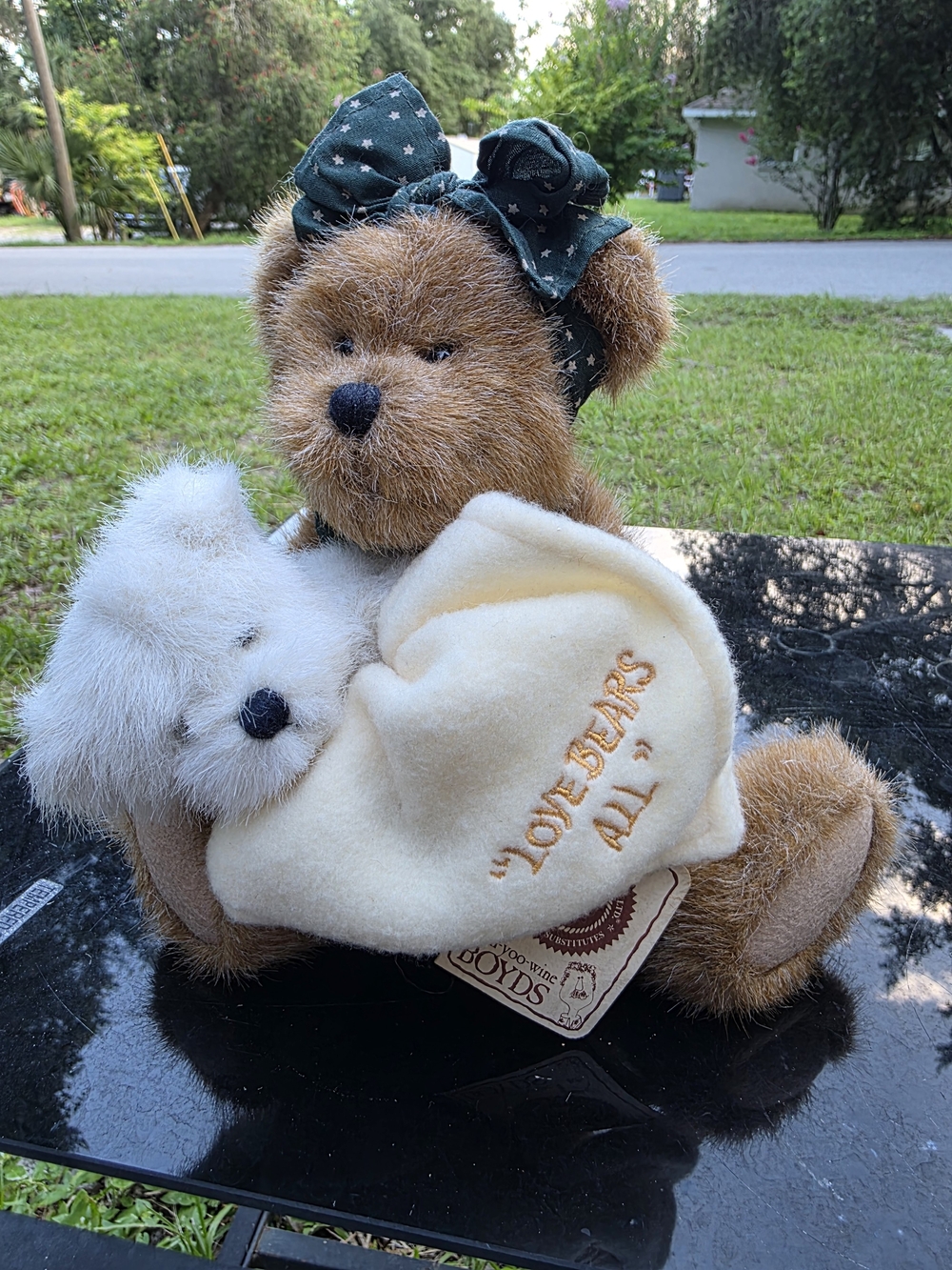 Boyds T.J.s Best Dressed Momma Bearsley & Baby Jack With Blanket Love Bears All